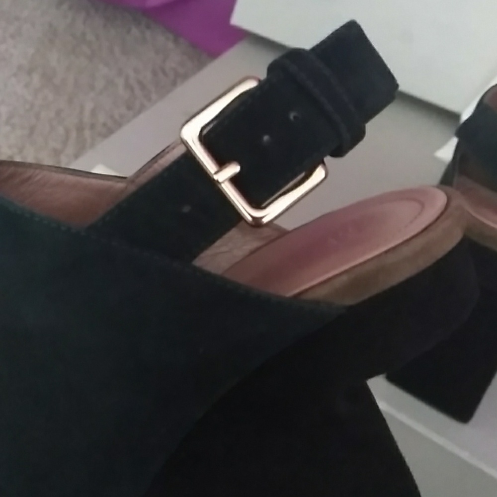 Marni dark Sea green suede wedges. - Picture 5 of 8